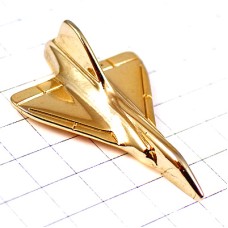 ピンバッジ・金色の戦闘機ミラージュ飛行機ゴールド立体型 MIRAGE DASSAULT FRANCE