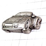 ピンバッジ・ロータス車スポーツカーUK英国シルバー銀色オープンカー LOTUS ENGLAND