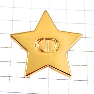 ピンバッジ・クリスチャンディオールCD金色ゴールド星スター CHRISTIAN-DIOR FRANCE