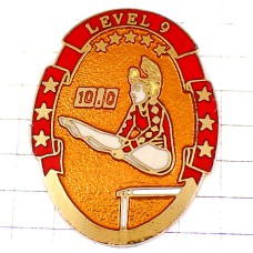 ピンバッジ・レオタード体操選手レベル９女の子10点満点 GYMNASTICS LEVEL5