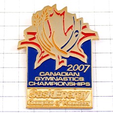 ピンバッジ・カナダ体操チャンピオンシップ国旗カエデ楓の葉 CANADA CHAMPIONSHIPS-2007 SASKATCHEWAN-ENERGY