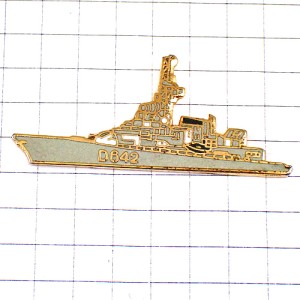ピンバッジ・モンカルム駆逐艦フリゲート軍艦フランス軍ミリタリー FREGATE MONTCALM FRANCE FRIGATE D642