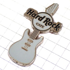 ピンバッジ・ハードロックカフェ灰色グレーのエレキギター音楽楽器 HARD-ROCK-CAFE GUITAR