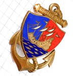 ブローチ・ブルボン家ボート帆船イカリ海ミリタリーフランス海軍 TROUPES-DE-MARINE COMPAGNIE-DE-BOURBON ANCRE