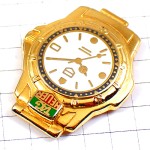 ピンバッジ・タグホイヤー腕時計ゴールド金色 TAG-HEUER SWISS