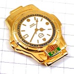 ピンバッジ・タグホイヤー腕時計ゴールド金色 TAG-HEUER SWISS