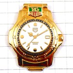 ピンバッジ・タグホイヤー腕時計ゴールド金色 TAG-HEUER SWISS