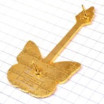 ピンバッジ・ハードロックカフェ店メキシコのグアダラハラ蝶々エレキギター音楽楽器 HARD-ROCK-CAFE GUITAR GUADALAJARA MEXICO