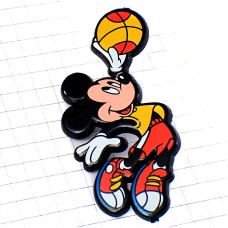 ピンバッジ・ミッキーマウスのバスケットボール選手ディズニー DISNEY MICKEY
