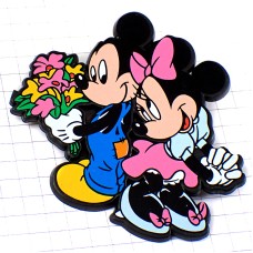 ピンバッジ・ミッキーマウス花束ミニーちゃんに贈り物ディズニー DISNEY MICKEY MINNIE FLOWER