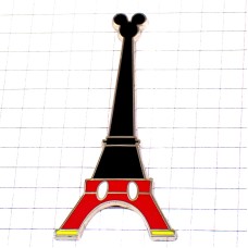 ピンバッジ・ディズニーミッキーマウス色のエッフェル塔パリ EIFFEL EURODISNEY PARIS FRANCE