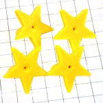 ピンバッジ星型の留め具プラスチック製キャッチ黄色スター10個セットDIY YELLOW PINS-BACKS STAR CLUTCH