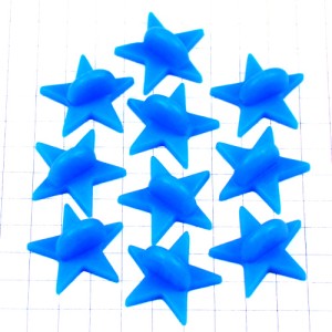 ピンバッジ星型の留め具プラスチック製キャッチ青色ブルースター10個セットDIY BLUE PINS-BACKS STAR CLUTCH