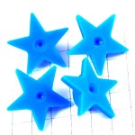 ピンバッジ星型の留め具プラスチック製キャッチ青色ブルースター10個セットDIY BLUE PINS-BACKS STAR CLUTCH