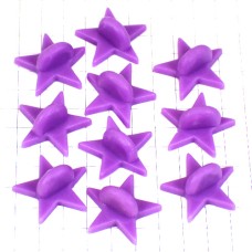 ピンバッジ星型の留め具プラスチック製キャッチ紫色パープルスター10個セットDIY PURPLE PINS-BACKS STAR CLUTCH