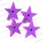 ピンバッジ星型の留め具プラスチック製キャッチ紫色パープルスター10個セットDIY PURPLE PINS-BACKS STAR CLUTCH