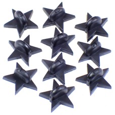 ピンバッジ星型の留め具プラスチック製キャッチ黒ブラックスター10個セットDIY BLACK PINS-BACKS STAR CLUTCH