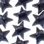 ピンバッジ星型の留め具プラスチック製キャッチ黒ブラックスター10個セットDIY BLACK PINS-BACKS STAR CLUTCH