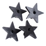 ピンバッジ星型の留め具プラスチック製キャッチ黒ブラックスター10個セットDIY BLACK PINS-BACKS STAR CLUTCH