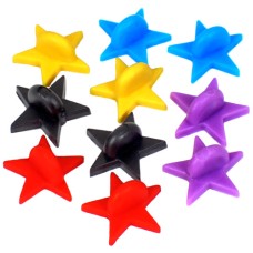 ピンバッジ星型の留め具プラスチック製キャッチ５色カラフルスター10個セットDIY YELLOW BLUE PURPLE RED BLACK PINS-BACKS STAR CLUTCH