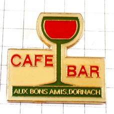 ピンバッジ・赤ワイン葡萄酒グラス飲食店カフェバー