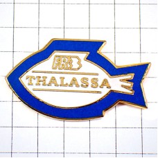 ピンバッジ・タラサ青い魚の形 THALASSA FRANCE