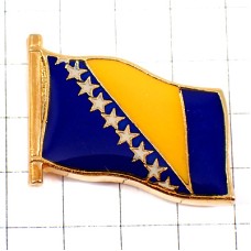 ピンバッジ・ボスニアヘルツェゴビナ国旗スター星々 FLAG  BOSNIA-AND-HERZEGOVINA