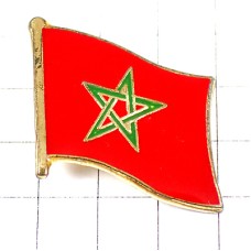 ピンバッジ・五芒星モロッコ国旗スター緑の星 MOROCCO FLAG