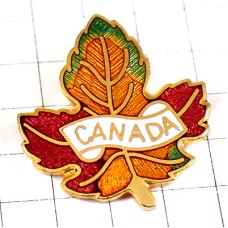 ピンバッジ・カナダ国旗の楓の葉カエデ四季の色 CANADA LEAVE