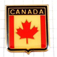 ピンバッジ・カナダ赤い楓カエデの国旗の紋章 CANADA LEAVE FLAG COAT-OF-ARMS