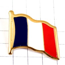 ピンバッジ・フランス国旗トリコロール青白赤