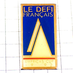 ピンバッジ・アメリカズカップ帆船フランスチーム三角1992 AMERICAS-CUP DEFI FRANCE