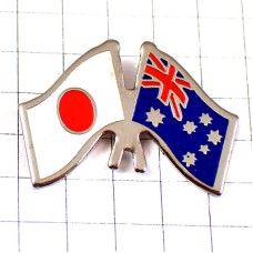 ピンバッジ・日本とオーストラリア国旗 JAPAN AUSTRALIA FLAG