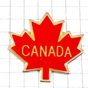 ピンバッジ・カナダ国旗の赤い楓カエデの葉CANADA