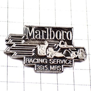 ピンバッジ・マルボロ煙草スポンサー車レースF1シルバー銀色