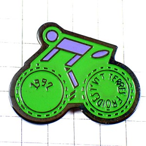 ピンバッジ・自転車サイクリング緑色