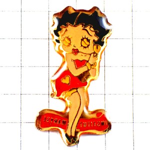 ピンバッジ・ベティブープ赤いドレスのベティちゃん漫画アニメ