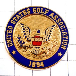 ピンバッジ・アメリカ/USAゴルフ協会わし鷲イーグル鳥1894年 UNITED-STATES-GOLF-ASSOCIATION