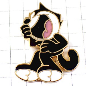 ピンバッジ・猫のフェリックス大笑い漫画 FELIX-THE-CAT