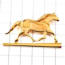 ピンバッジ・金色の馬ゴールド金色
