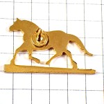 ピンバッジ・金色の馬ゴールド金色