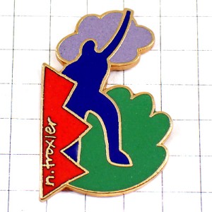ピンバッジ・青い人ニクラウストロックスラー画スイスのグラフィックデザイナー