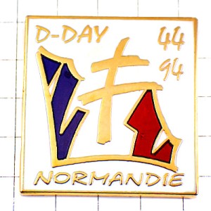 ピンバッジ・ロレーヌ十字ノルマンディ上陸作戦50周年Ｄデイ 1944 NORMANDIE D-DAY DEBARQUEMENT
