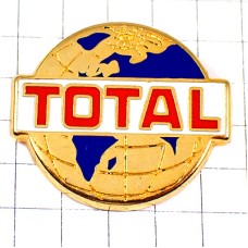 ピンバッジ・地球トータル石油ゴールド金色 TOTAL FRANCE
