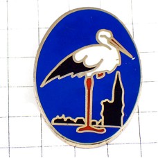 ピンバッジ・アルザス地方コウノトリ鳥 CIGOGNE STRASBOURG CATHEDRAL ALSACE FRANCE