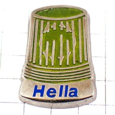 ピンバッジ・電気の傘ライト明かり銀色シルバー HELLA LIGHT