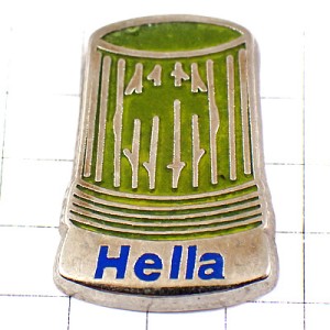 ピンバッジ・電気の傘ライト明かり銀色シルバー HELLA LIGHT
