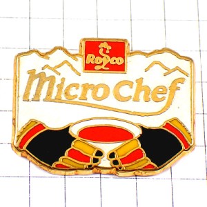 ピンバッジ・ニワトリ雄鶏印スープ雪山手袋マイクロシェフ ROYCO MICRO-CHEF FRANCE