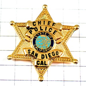 ピンバッジ・サンディエゴ警察ポリス/USAカリフォルニア州アメリカ SAN-DIEGO POLICE CALIFORNIA USA