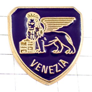 ピンバッジ・ヴェネツィアの獅子の紋章ライオン翼サンマルコ広場の聖マルコ大聖堂 VENEZIA ITALIA ITALY